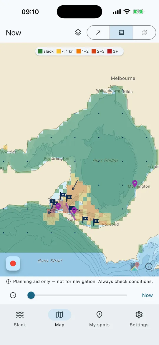 Colour map by speed